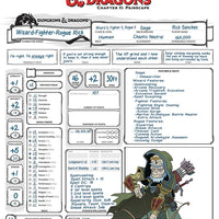 RICK & MORTY VS D&D II PAINSCAPE #3 CVR C CHARACTER SHEET (M