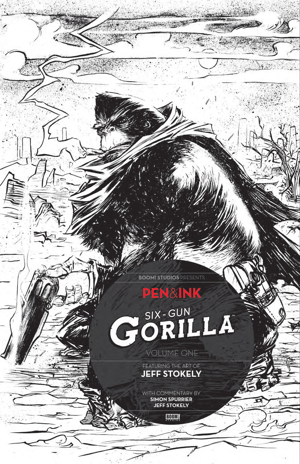 SIX GUN GORILLA PEN INK #1