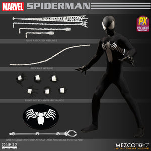 ONE-12 COLLECTIVE MARVEL SPIDER-MAN BLACK VERSION PX ACTION FIGURE