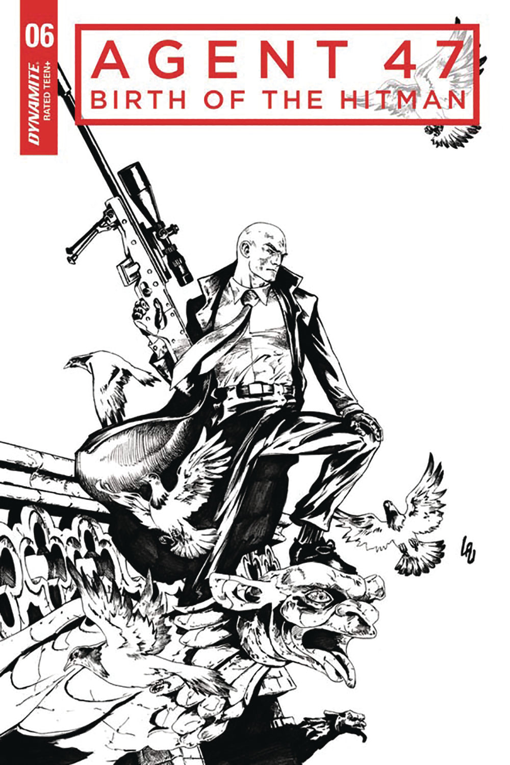 AGENT 47 BIRTH OF HITMAN #6 CVR C 10 COPY LAU B&W INCV (NET)