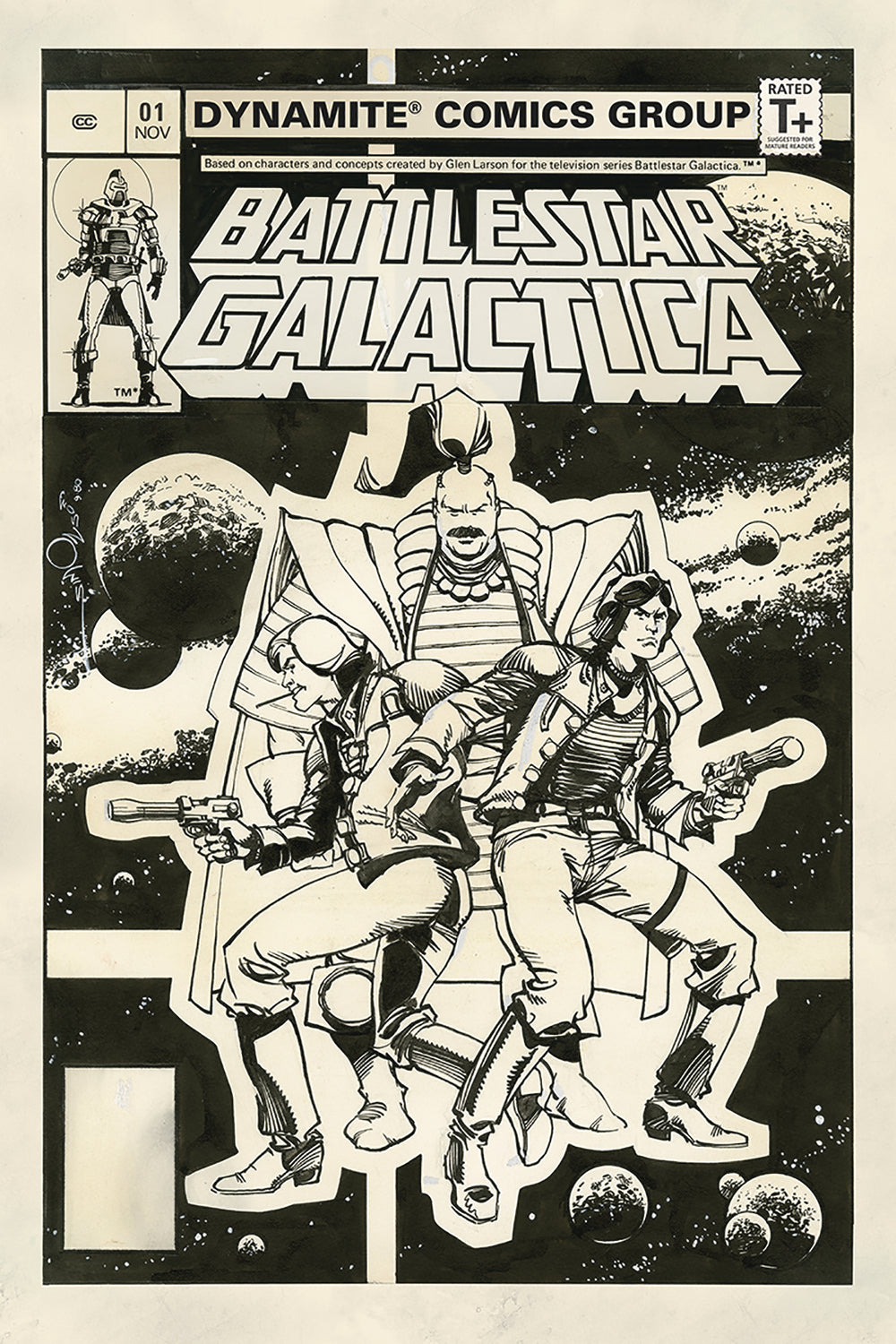 BATTLESTAR GALACTICA CLASSIC #1 10 COPY SIMONSON B&W INCV (N