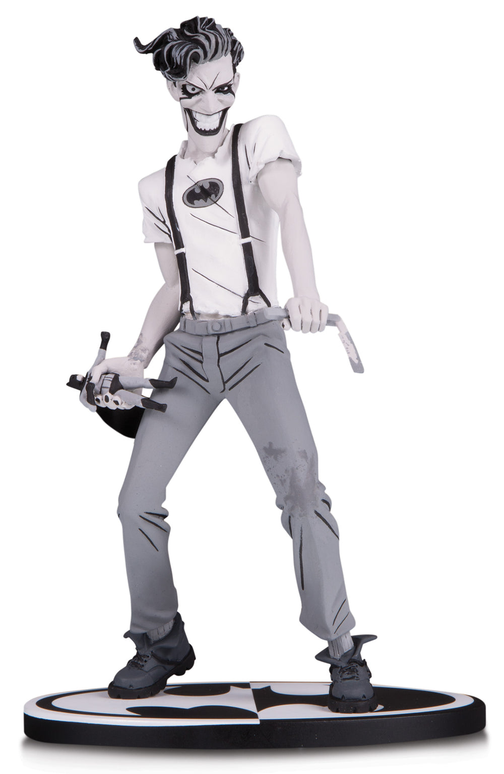 BATMAN BLACK & WHITE STATUE WHITE KNIGHT JOKER BY MURPHY