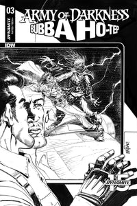 ARMY OF DARKNESS BUBBA HOTEP #3 30 COPY MANDRAKE B&W INCV (N