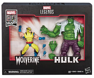 MARVEL LEGENDS 80TH ANN WOLVERINE/HULK 6IN  ACTION FIGURE SET