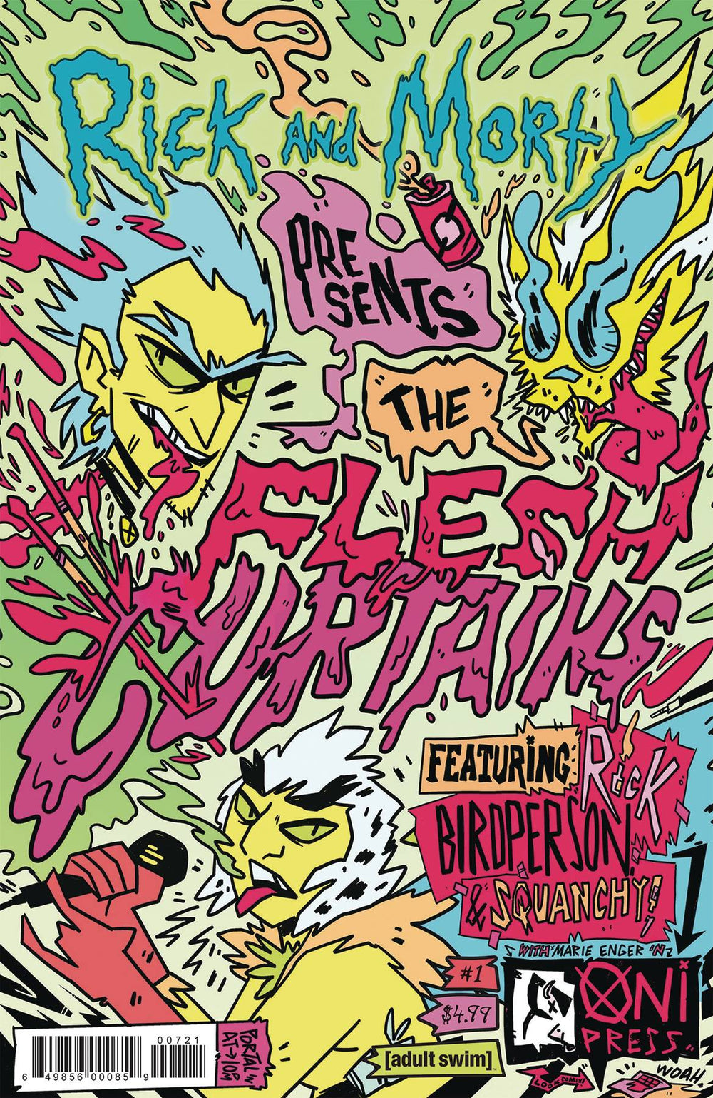 RICK AND MORTY PRESENT FLESH CURTAINS #1 CVR B ENGER