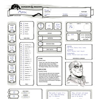 DUNGEONS & DRAGONS INFERNAL TIDES #1 CVR B CHARACTER SHEET