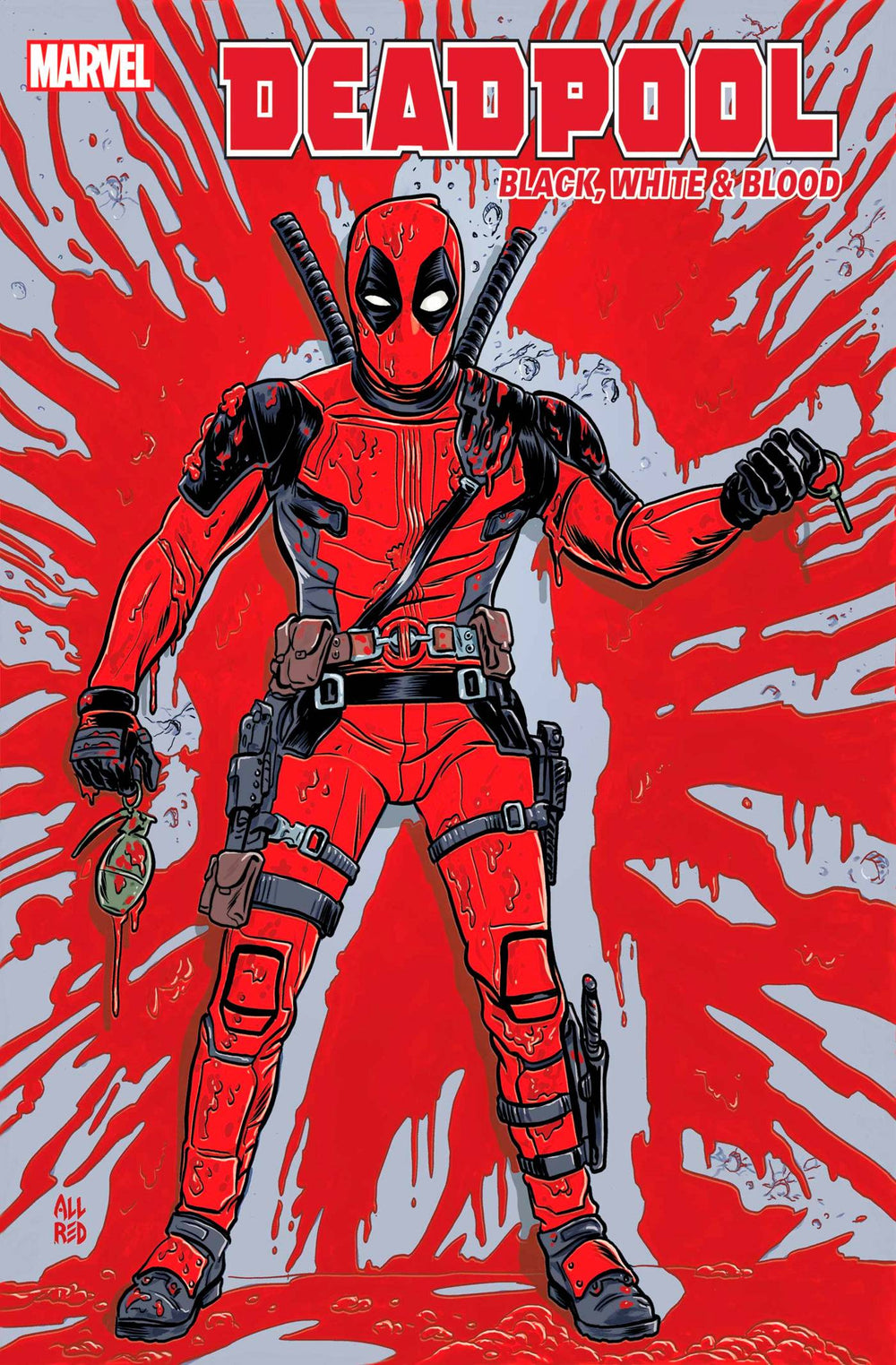 DEADPOOL BLACK WHITE BLOOD #4 (OF 4) ALLRED VAR